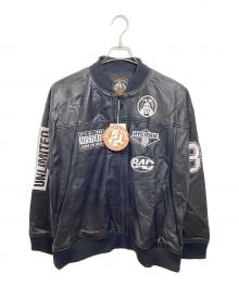 Hysteric Glamour（ヒステリックグラマー）の古着「ラムレザーオーバーサイズブルゾン」｜ブラック