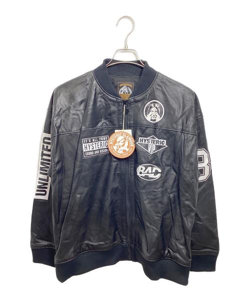Hysteric Glamour（ヒステリックグラマー）Hysteric Glamour (ヒステリックグラマー) ラムレザーオーバーサイズブルゾン ブラック サイズ:FREE 未使用品の古着・服飾アイテム
