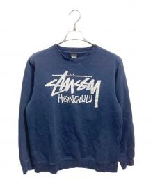 stussy（ステューシー）の古着「プリントスウェット」｜ネイビー