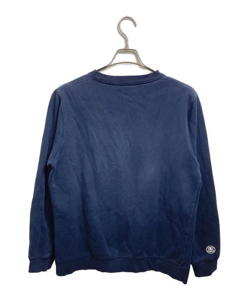 stussy（ステューシー）stussy (ステューシー) プリントスウェット ネイビー サイズ:MEDIUMの古着・服飾アイテム