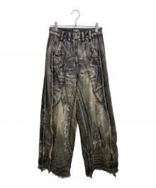 PERSONSOUL（パーソンソウル）の古着「Graffiti Jeans」｜ブラック