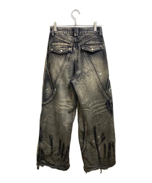 PERSONSOUL（パーソンソウル）PERSONSOUL (パーソンソウル) Graffiti Jeans ブラック サイズ:Sの古着・服飾アイテム