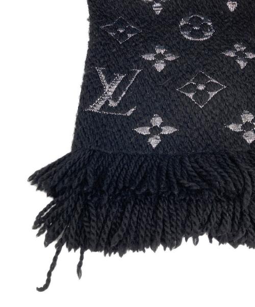 LOUIS VUITTON（ルイ ヴィトン）LOUIS VUITTON (ルイ ヴィトン) マフラー　エシャルプ・ロゴマニア シャイン ブラックの古着・服飾アイテム