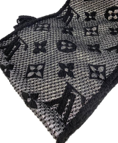 LOUIS VUITTON（ルイ ヴィトン）LOUIS VUITTON (ルイ ヴィトン) マフラー　エシャルプ・ロゴマニア シャイン ブラックの古着・服飾アイテム