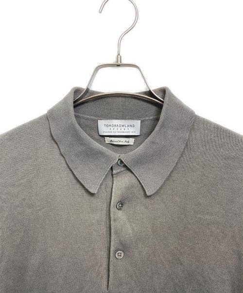 TOMORROW LAND tricot（トゥモローランド トリコ）TOMORROW LAND tricot (トゥモローランド トリコ) シルクコットン ニットポロシャツ グレー サイズ:Mの古着・服飾アイテム