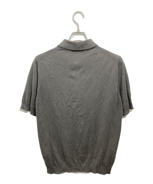 TOMORROW LAND tricot（トゥモローランド トリコ）TOMORROW LAND tricot (トゥモローランド トリコ) シルクコットン ニットポロシャツ グレー サイズ:Mの古着・服飾アイテム