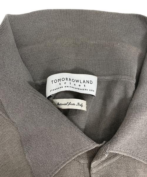 TOMORROW LAND tricot（トゥモローランド トリコ）TOMORROW LAND tricot (トゥモローランド トリコ) シルクコットン ニットポロシャツ グレー サイズ:Mの古着・服飾アイテム