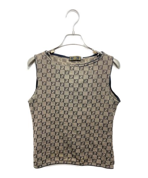 FENDI（フェンディ）FENDI (フェンディ) ノースリーブカットソー ベージュ サイズ:42の古着・服飾アイテム