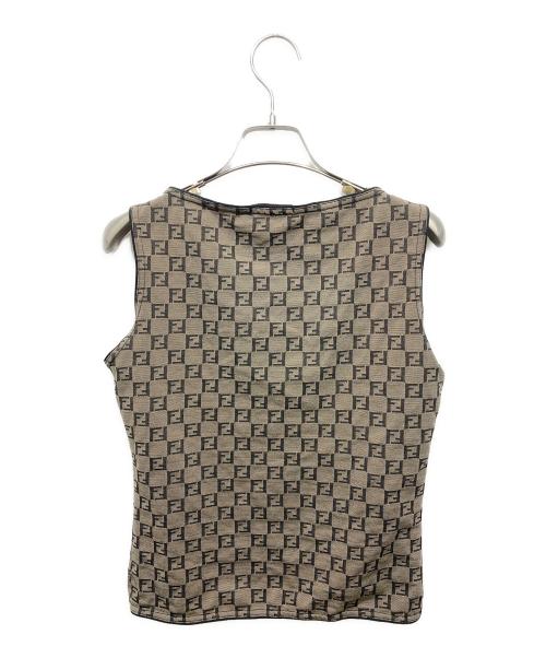 FENDI（フェンディ）FENDI (フェンディ) ノースリーブカットソー ベージュ サイズ:42の古着・服飾アイテム