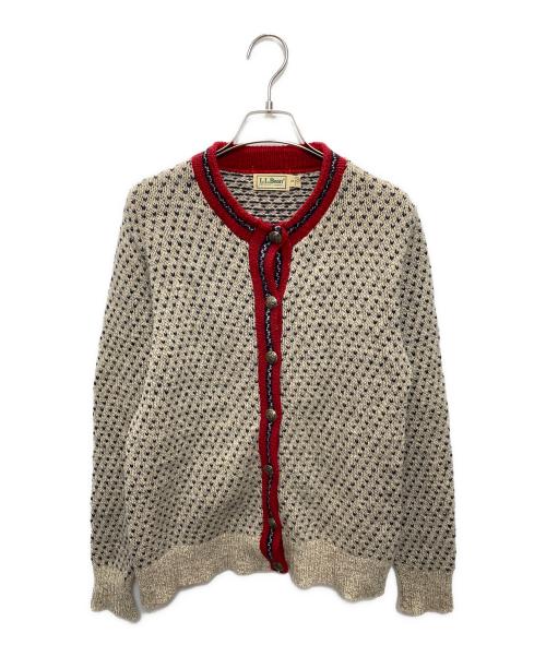 L.L.Bean（エルエルビーン）L.L.Bean (エルエルビーン) バーズアイカーディガン ベージュ サイズ:Sの古着・服飾アイテム