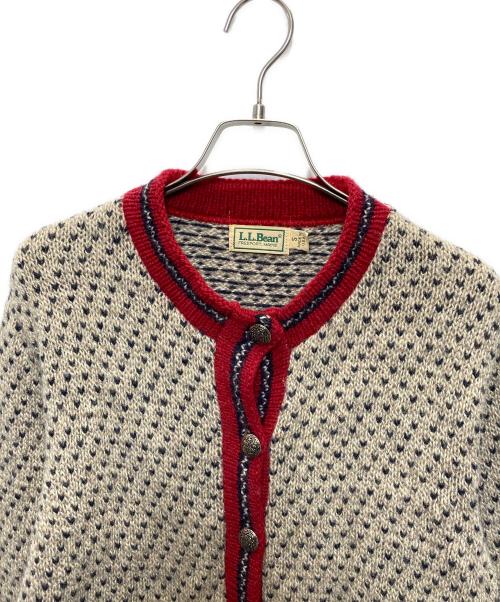 L.L.Bean（エルエルビーン）L.L.Bean (エルエルビーン) バーズアイカーディガン ベージュ サイズ:Sの古着・服飾アイテム