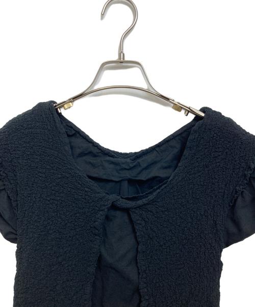 me ISSEY MIYAKE（ミーイッセイ ミヤケ）me ISSEY MIYAKE (ミーイッセイ ミヤケ) カリフラワーレイヤードトップス ブラック サイズ:表記なしの古着・服飾アイテム