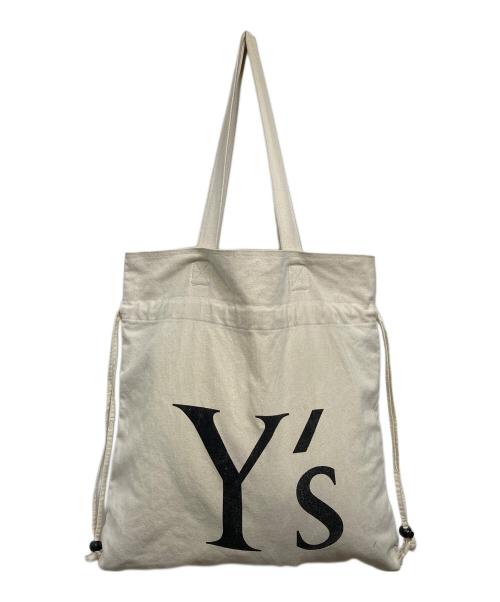 Y's（ワイズ）Y's (ワイズ) 2WAYキャンバストートバッグ アイボリーの古着・服飾アイテム