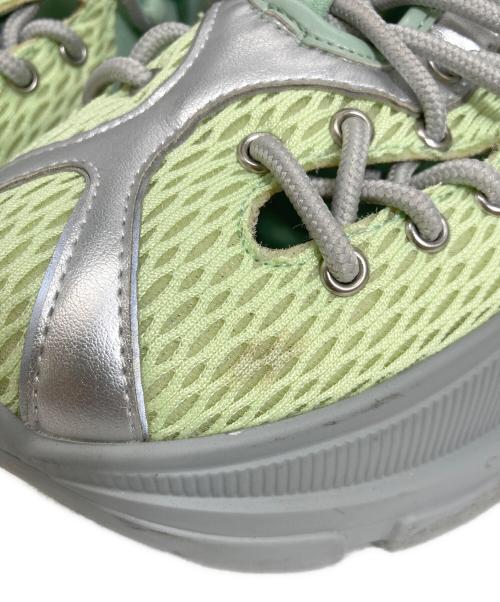 YELLO（イエロ）YELLO (イエロ) FUTURA MID HEEL SNEAKERS グリーン サイズ:XLの古着・服飾アイテム
