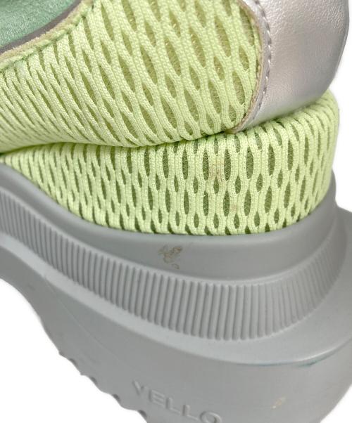 YELLO（イエロ）YELLO (イエロ) FUTURA MID HEEL SNEAKERS グリーン サイズ:XLの古着・服飾アイテム