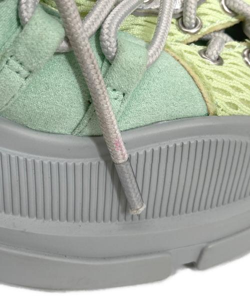 YELLO（イエロ）YELLO (イエロ) FUTURA MID HEEL SNEAKERS グリーン サイズ:XLの古着・服飾アイテム
