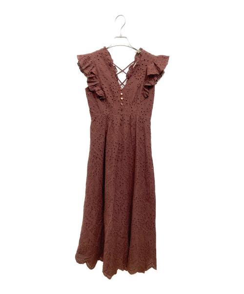 COCODEAL（ココディール）COCODEAL (ココディール) バックシャンエンブロイダリーワンピース ブラウン サイズ:1の古着・服飾アイテム