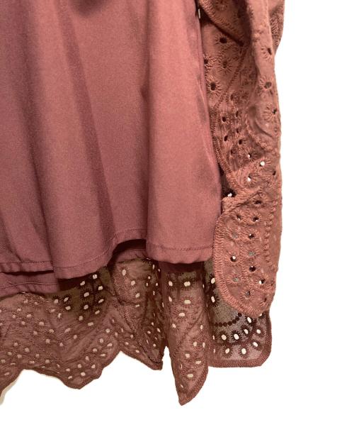 COCODEAL（ココディール）COCODEAL (ココディール) バックシャンエンブロイダリーワンピース ブラウン サイズ:1の古着・服飾アイテム