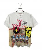 WALTER VAN BEIRENDONCK×COMME des GARCONSウォルター ヴァン ベイレンドンク×コムデギャルソン）の古着「AD2018 パクパクプリントTシャツ」｜ホワイト