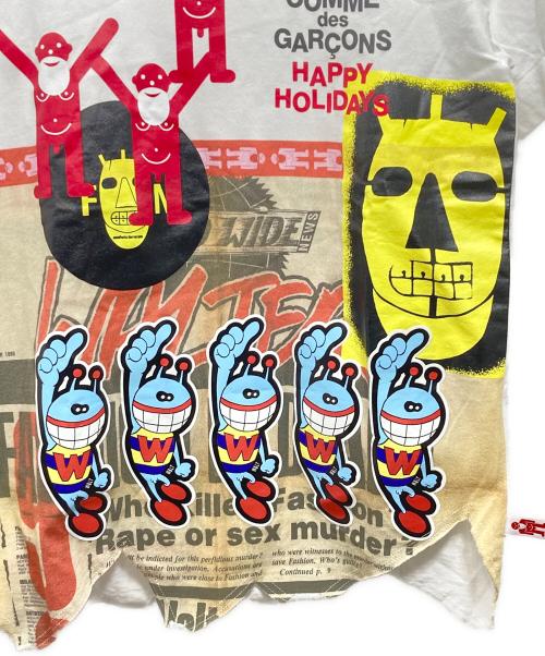 WALTER VAN BEIRENDONCK（ウォルター ヴァン ベイレンドンク）Walter Van Beirendonck (ウォルター ヴァン ベイレンドンク) COMME des GARCONS (コムデギャルソン) AD2018 パクパクプリントTシャツ ホワイト サイズ:Sの古着・服飾アイテム
