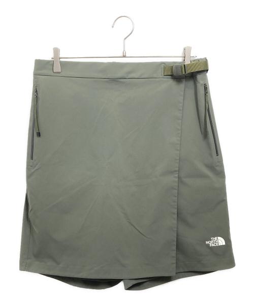 THE NORTH FACE（ザ ノース フェイス）THE NORTH FACE (ザ ノース フェイス) HYKE (ハイク) Wrap Skirt　TEC RAP SHORT オリーブ サイズ:Lの古着・服飾アイテム