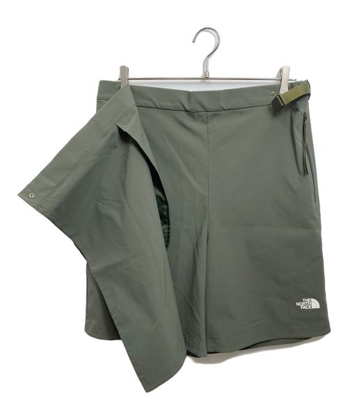 THE NORTH FACE（ザ ノース フェイス）THE NORTH FACE (ザ ノース フェイス) HYKE (ハイク) Wrap Skirt　TEC RAP SHORT オリーブ サイズ:Lの古着・服飾アイテム