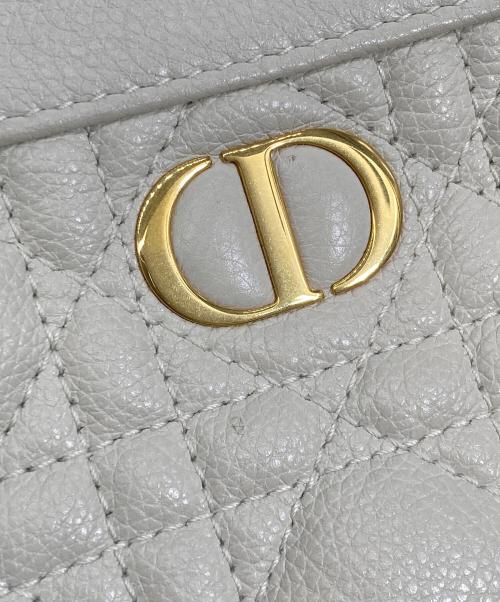 Christian Dior（クリスチャン ディオール）Christian Dior (クリスチャン ディオール) チェーンショルダーバッグ　カロ・エブリー・カナージュポーチ ホワイトの古着・服飾アイテム