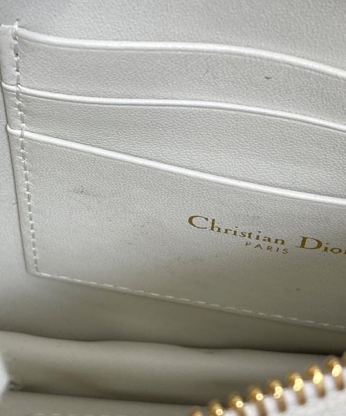 Christian Dior（クリスチャン ディオール）Christian Dior (クリスチャン ディオール) チェーンショルダーバッグ　カロ・エブリー・カナージュポーチ ホワイトの古着・服飾アイテム