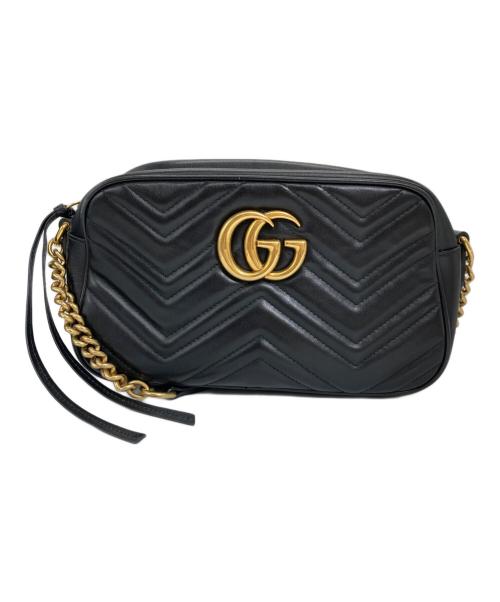 GUCCI（グッチ）GUCCI (グッチ) GGマーモントスモールショルダーバッグ ブラックの古着・服飾アイテム