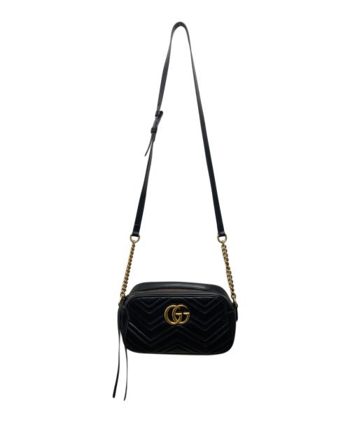 GUCCI（グッチ）GUCCI (グッチ) GGマーモントスモールショルダーバッグ ブラックの古着・服飾アイテム
