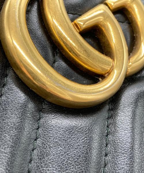 GUCCI（グッチ）GUCCI (グッチ) GGマーモントスモールショルダーバッグ ブラックの古着・服飾アイテム