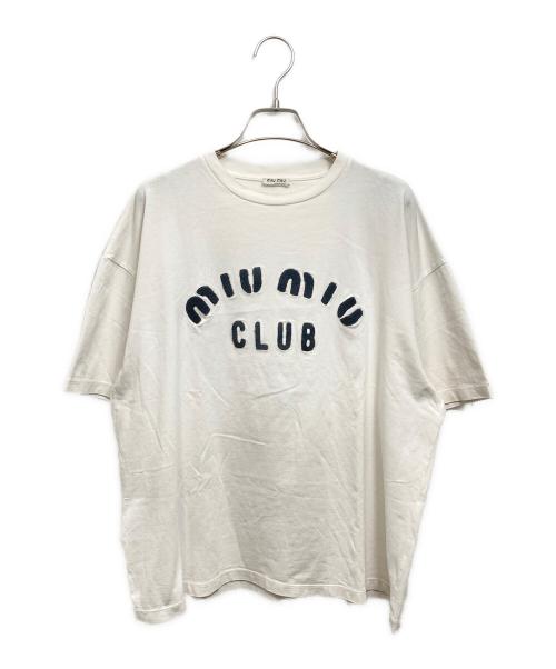 MIU MIU（ミュウミュウ）MIU MIU (ミュウミュウ) CLUB Tシャツ ホワイト サイズ:XSの古着・服飾アイテム