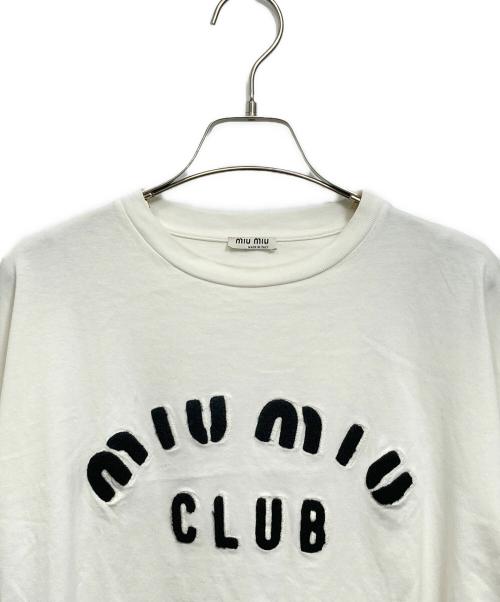 MIU MIU（ミュウミュウ）MIU MIU (ミュウミュウ) CLUB Tシャツ ホワイト サイズ:XSの古着・服飾アイテム