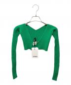 jacquemusジャックムス）の古着「La Maille Pralù cropped cardigan」｜グリーン