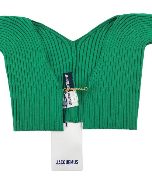 jacquemus（ジャックムス）JACQUEMUS (ジャックムス) La Maille Pralù cropped cardigan グリーン サイズ:34 未使用品の古着・服飾アイテム