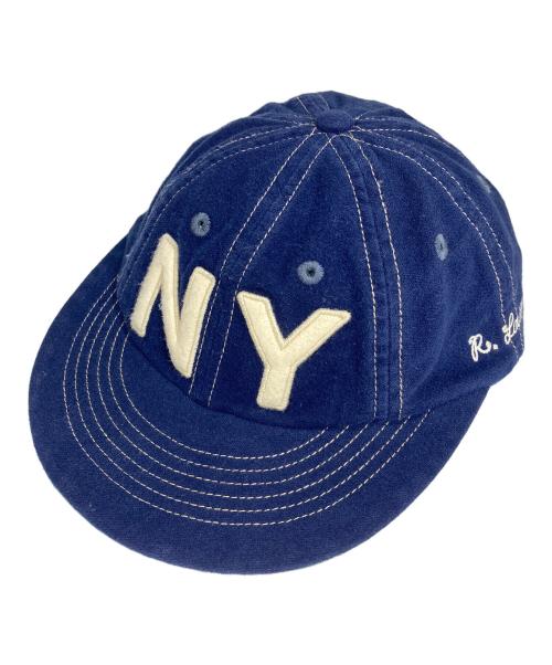 POLO RALPH LAUREN（ポロ・ラルフローレン）POLO RALPH LAUREN (ポロ・ラルフローレン) ブラッシュドシャモアボールキャップ ネイビー サイズ:M/58cmの古着・服飾アイテム