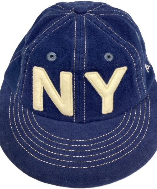 POLO RALPH LAUREN（ポロ・ラルフローレン）POLO RALPH LAUREN (ポロ・ラルフローレン) ブラッシュドシャモアボールキャップ ネイビー サイズ:M/58cmの古着・服飾アイテム