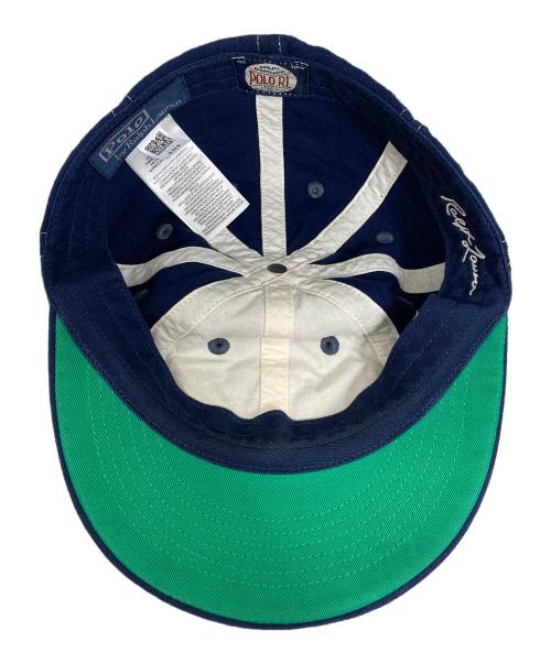 POLO RALPH LAUREN（ポロ・ラルフローレン）POLO RALPH LAUREN (ポロ・ラルフローレン) ブラッシュドシャモアボールキャップ ネイビー サイズ:M/58cmの古着・服飾アイテム