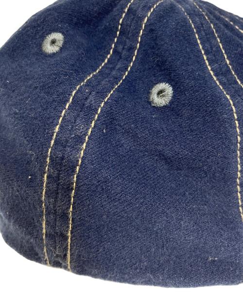 POLO RALPH LAUREN（ポロ・ラルフローレン）POLO RALPH LAUREN (ポロ・ラルフローレン) ブラッシュドシャモアボールキャップ ネイビー サイズ:M/58cmの古着・服飾アイテム