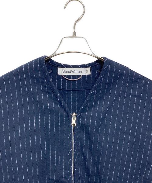 SandWaterr（サンドウォーター）SANDWATERR (サンドウォーター) CRAFTED LINING SHIRT ネイビー サイズ:2の古着・服飾アイテム