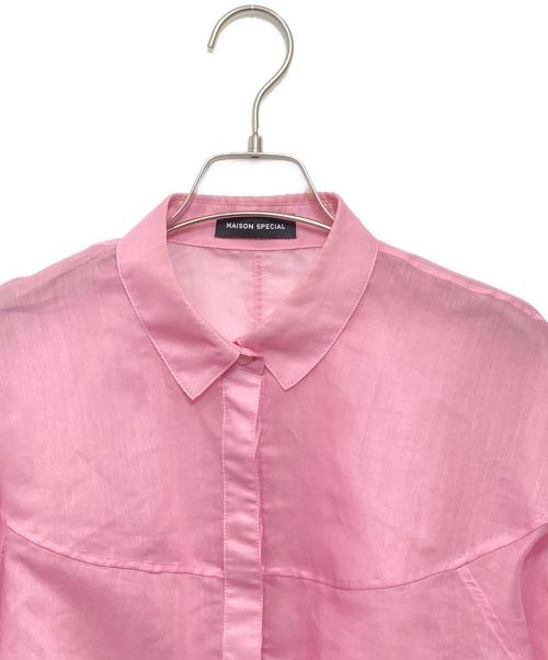 MAISON SPECIAL（メゾンスペシャル）MAISON SPECIAL (メゾンスペシャル) シアーシャツ ピンク サイズ:FREEの古着・服飾アイテム