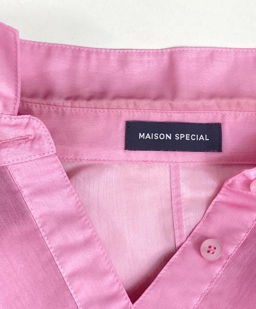 MAISON SPECIAL（メゾンスペシャル）MAISON SPECIAL (メゾンスペシャル) シアーシャツ ピンク サイズ:FREEの古着・服飾アイテム