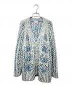 08sircusゼロエイトサーカス）の古着「KID MOHAIR CABLE CARDIGAN」｜ブルー