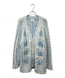 08sircus（ゼロエイトサーカス）の古着「KID MOHAIR CABLE CARDIGAN」｜ブルー