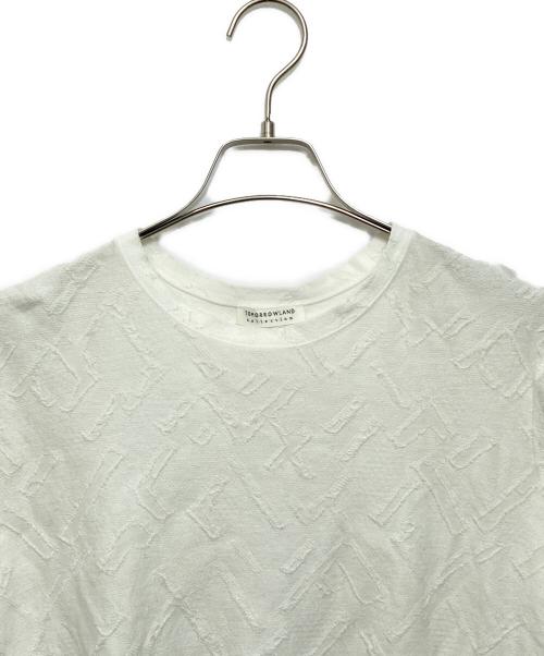 TOMORROW LAND collection（トゥモローランドコレクション）TOMORROW LAND collection (トゥモローランドコレクション) ジオメトリックカットジャージー クルーネックプルオーバー ホワイト サイズ:Sの古着・服飾アイテム