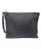 Christian Louboutinクリスチャン・ルブタン）の古着「スタッズクラッチバッグ」｜ブラック