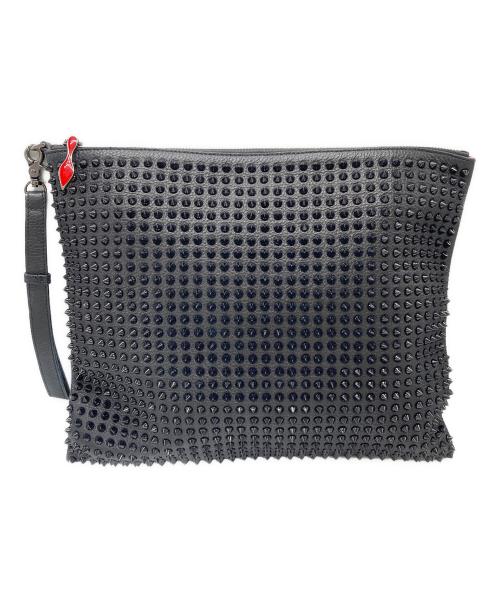 Christian Louboutin（クリスチャン・ルブタン）Christian Louboutin (クリスチャン・ルブタン) スタッズクラッチバッグ ブラックの古着・服飾アイテム