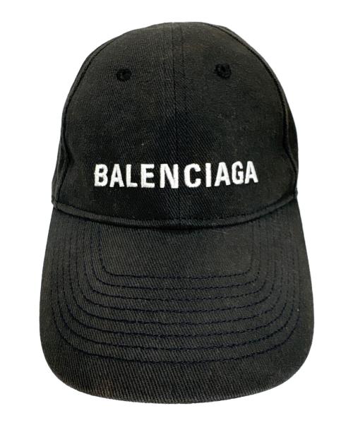BALENCIAGA（バレンシアガ）BALENCIAGA (バレンシアガ) ロゴキャップ ブラック サイズ:L 58の古着・服飾アイテム
