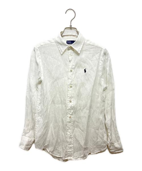 POLO RALPH LAUREN（ポロ・ラルフローレン）POLO RALPH LAUREN (ポロ・ラルフローレン) リネンシャツ ホワイト サイズ:XSの古着・服飾アイテム