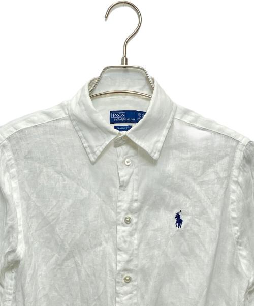 POLO RALPH LAUREN（ポロ・ラルフローレン）POLO RALPH LAUREN (ポロ・ラルフローレン) リネンシャツ ホワイト サイズ:XSの古着・服飾アイテム